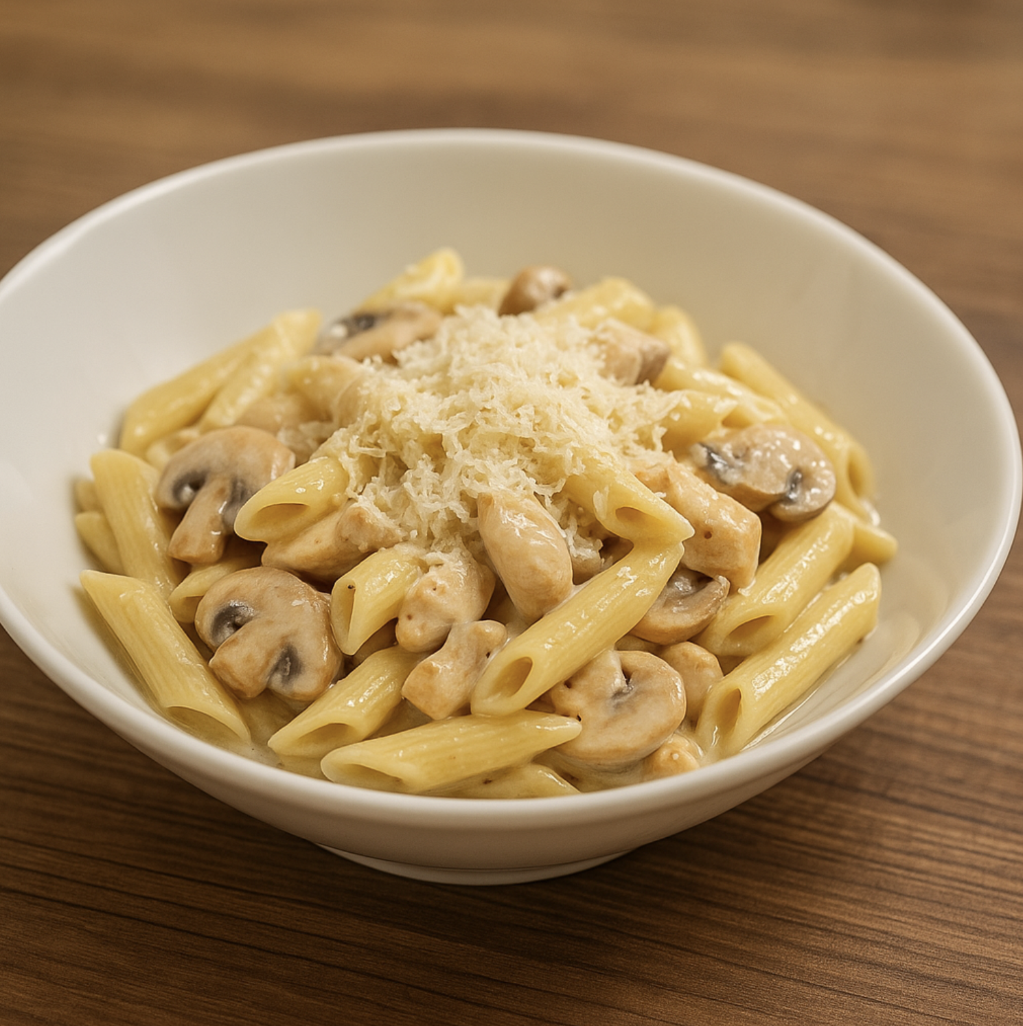 Kremalı Mantarlı Makarna